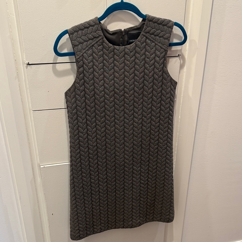 Cynthia Rowley Textured Gray Mini Dress